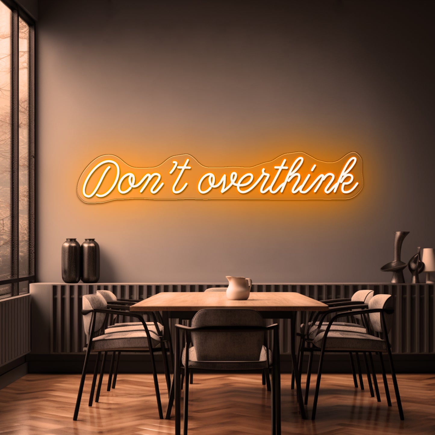 Dont Overthink Restaurant Bar Wall Decor Led Neon Sign