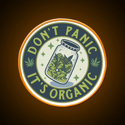 Dont Panic Its Organic Green Leaf Led Neon Sign 420 Neon Decor Rgb Color - Shineneon