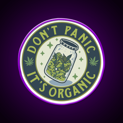 Dont Panic Its Organic Green Leaf Led Neon Sign 420 Neon Decor Rgb Color - Shineneon