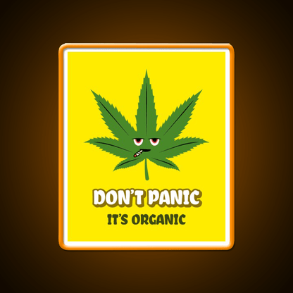 Dont Panic Its Organic I Organic Leaves Green Leaf Led Neon Sign Rgb Color - Shineneon