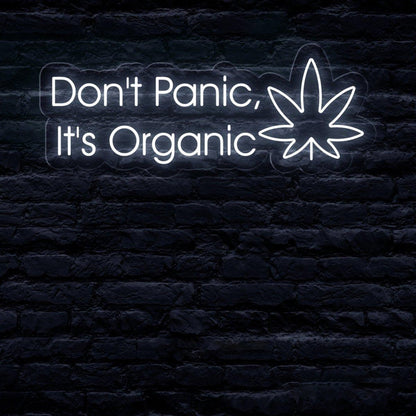 Dont Panic Organic White Led Neon Sign Cafe Home Wall Art | Shineneon