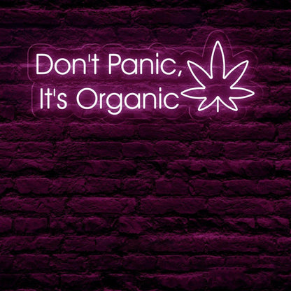 Dont Panic Organic White Led Neon Sign Cafe Home Wall Art | Shineneon