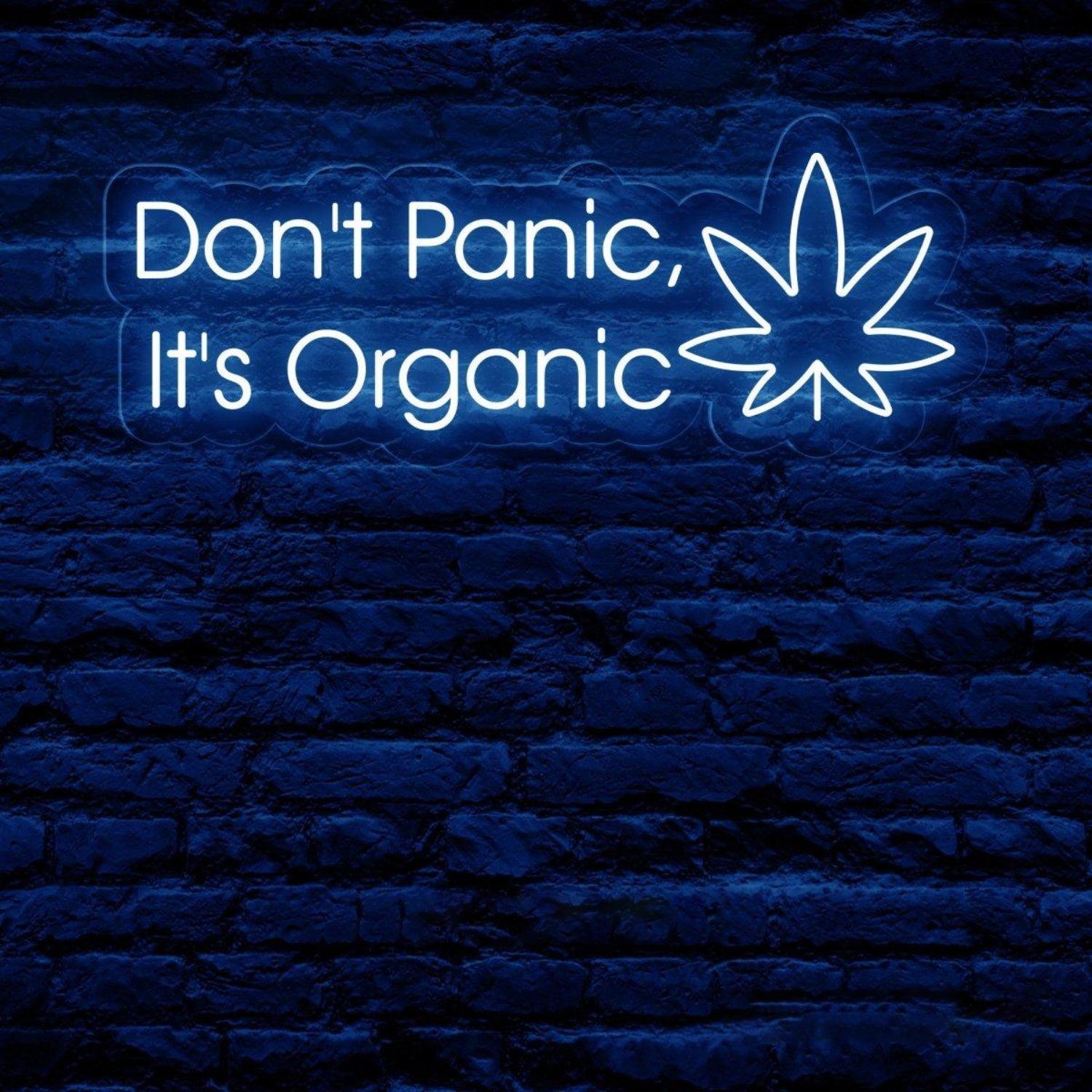 Dont Panic Organic White Led Neon Sign Cafe Home Wall Art | Shineneon