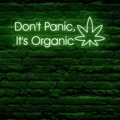 Dont Panic Organic White Led Neon Sign Cafe Home Wall Art | Shineneon
