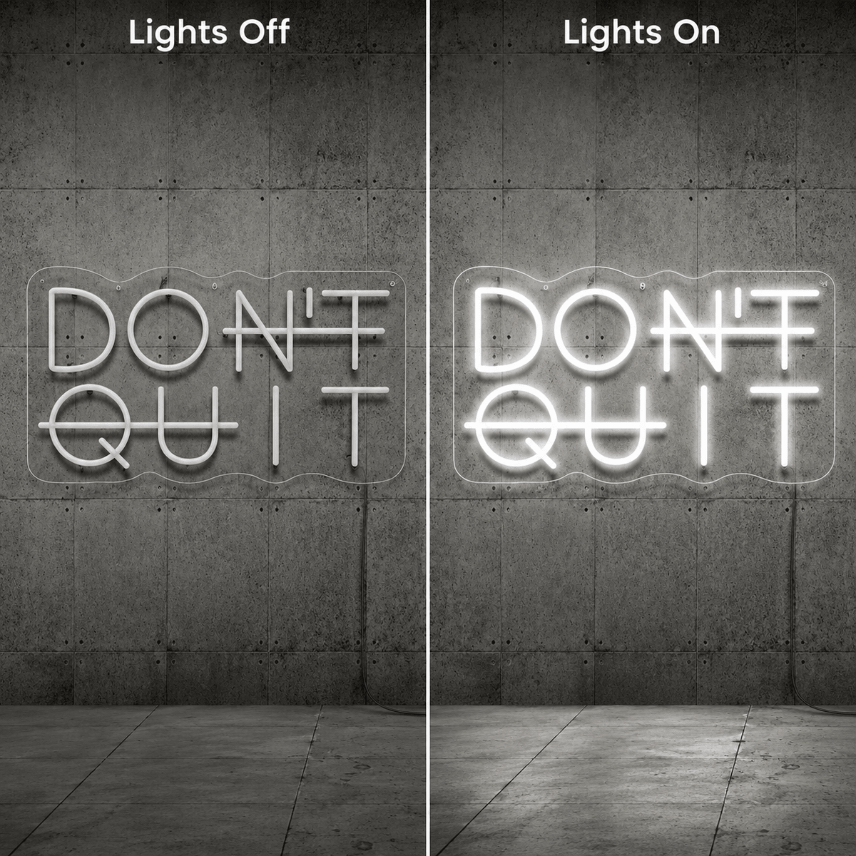 Don't Quit LED Neon Sign Wall Neon Sign - Shineneon