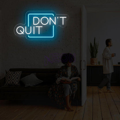 Dont Quit Red Frame White Text Led Neon Sign For Home Gym Office Decor | Shineneon