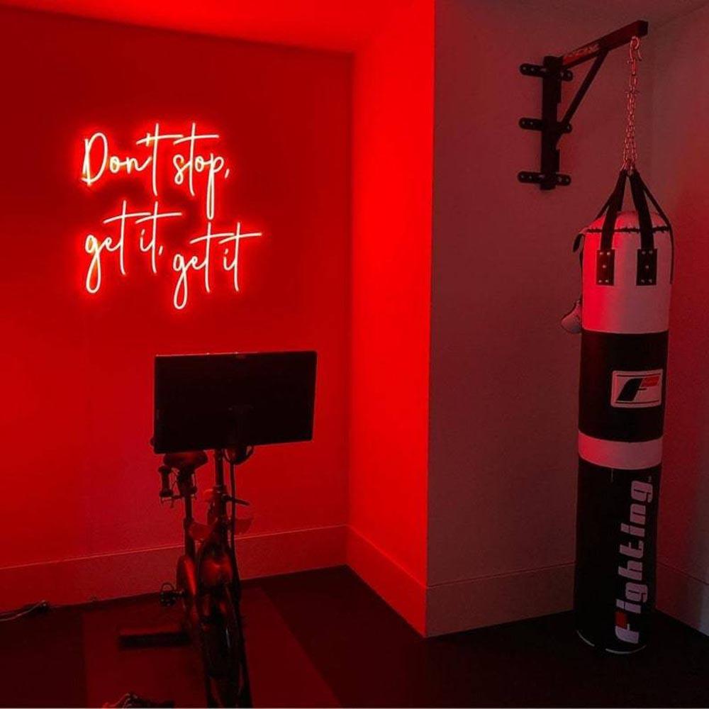 Dont Stop Get It Red Handwritten Led Neon Sign For Home Gym | Shineneon
