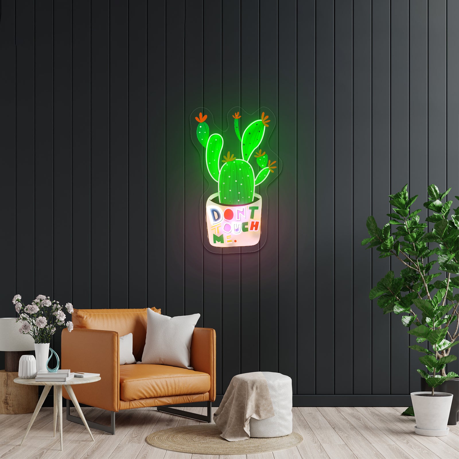 Dont Touch Me Plant Neon Signs Customized