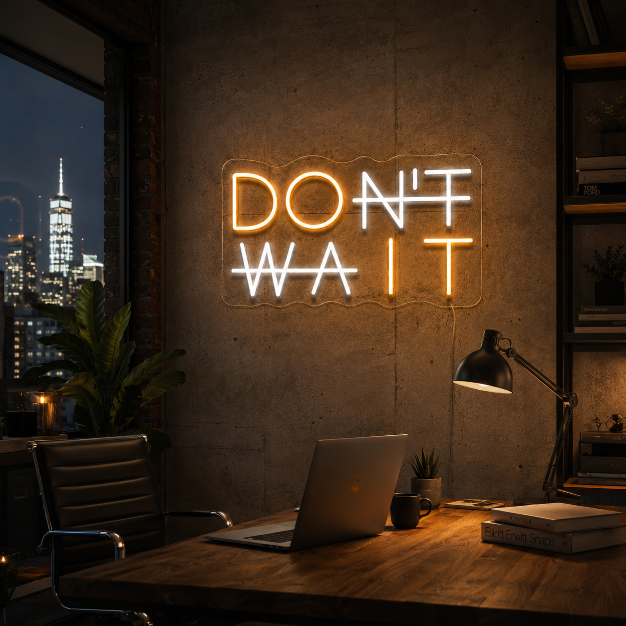 Don't Wait LED Neon Sign - 02 High-Converting Product Image