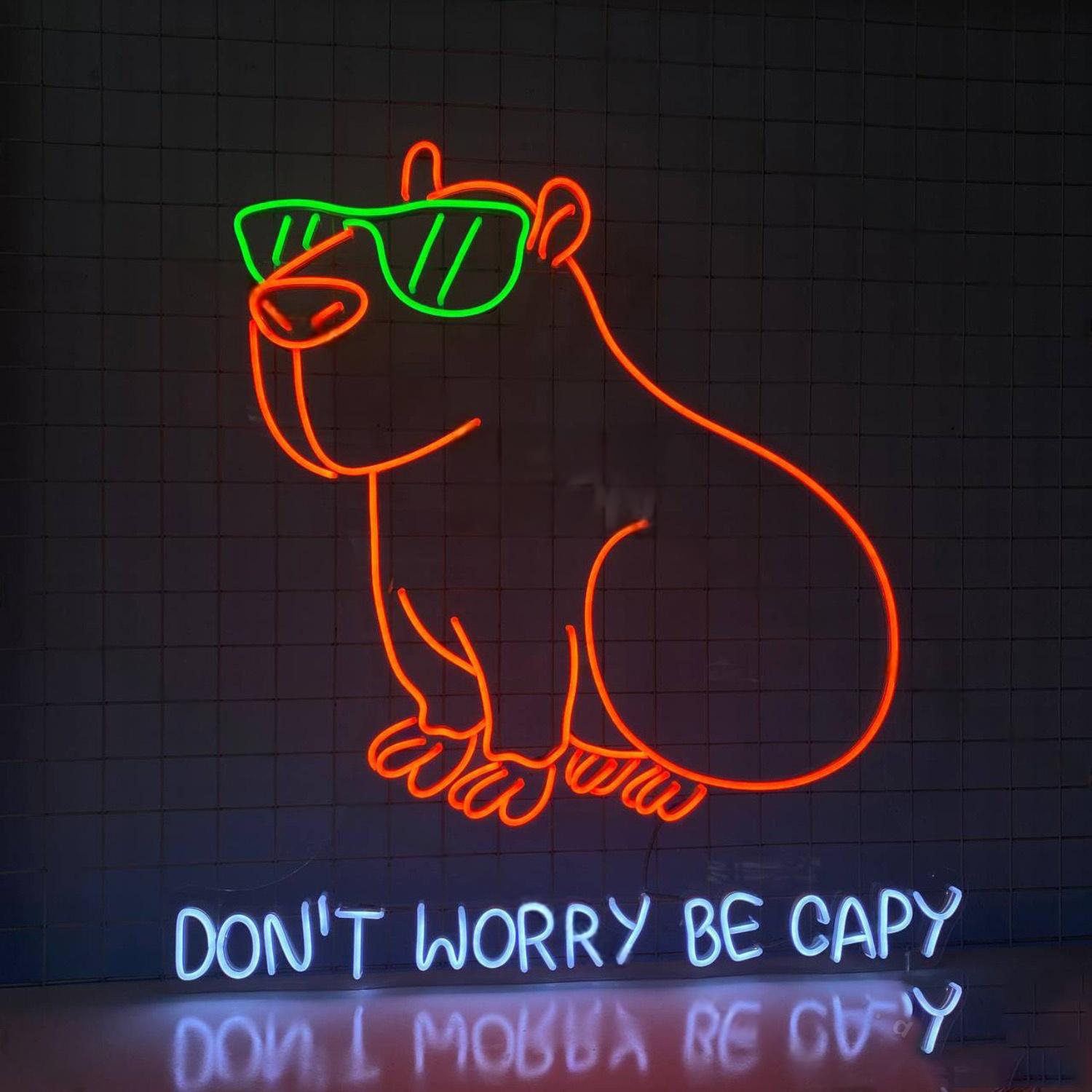Dont Worry Be Capy Led Neon Sign | Shineneon
