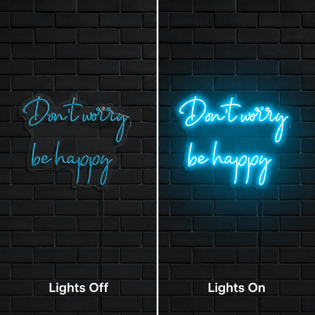 Don't Worry Be Happy LED Neon Sign - Shineneon