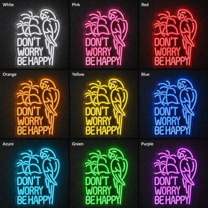 Dont Worry Be Happy LED Neon Sign Garage Neon Sign - Shineneon
