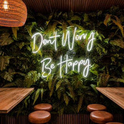 Don't Worry Be Happy LED Neon Sign Wall Neon Sign - 01 Original Product Image