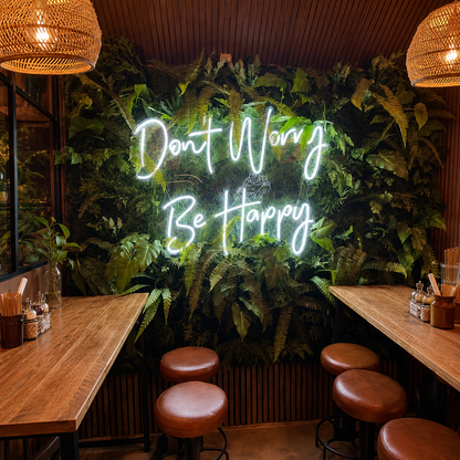 Don't Worry Be Happy LED Neon Sign Wall Neon Sign - 03 Real Lifestyle Scene