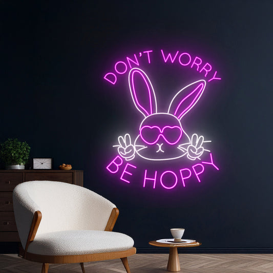 Dont Worry Be Hoppy Led Neon Sign