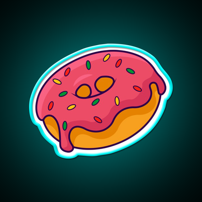 Donut Art Fast Food Led Neon Sign For Burger Place Rgb Color
