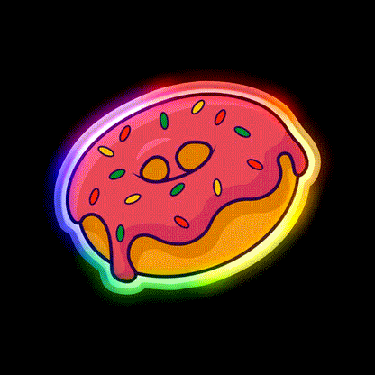 Donut Art Fast Food Led Neon Sign For Burger Place Rgb Color