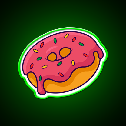 Donut Art Fast Food Led Neon Sign For Burger Place Rgb Color