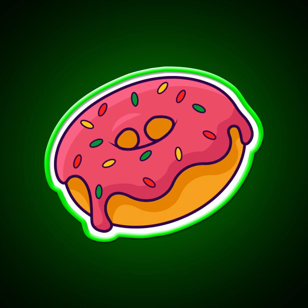 Donut Art Fast Food Led Neon Sign For Burger Place Rgb Color - Shineneon