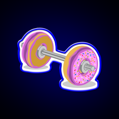 Donut Barbell Gym Fitness Led Neon Sign Rgb Color