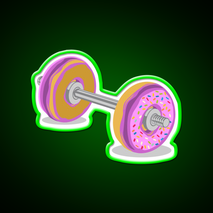 Donut Barbell Gym Fitness Led Neon Sign Rgb Color