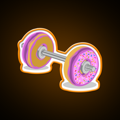 Donut Barbell Gym Fitness Led Neon Sign Rgb Color