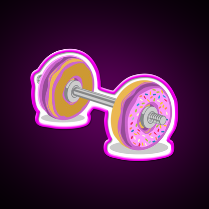 Donut Barbell Gym Fitness Led Neon Sign Rgb Color