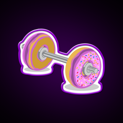 Donut Barbell Gym Fitness Led Neon Sign Rgb Color