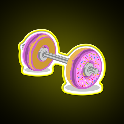 Donut Barbell Gym Fitness Led Neon Sign Rgb Color