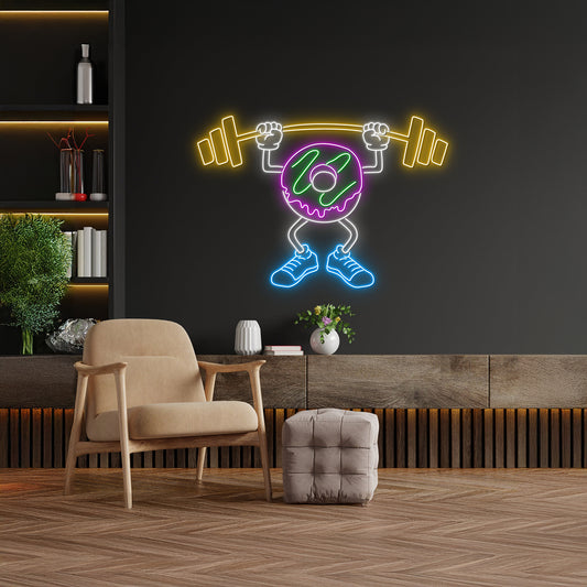 Donut Does Gym Neon Light