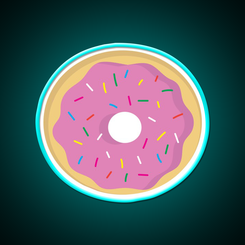 Donut Fast Food Led Neon Sign For Burger Place Rgb Color