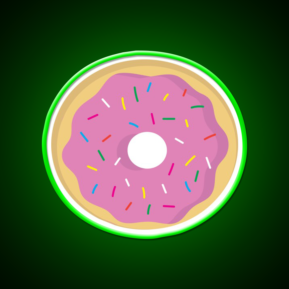 Donut Fast Food Led Neon Sign For Burger Place Rgb Color