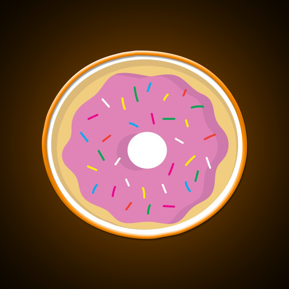 Donut Fast Food Led Neon Sign For Burger Place Rgb Color