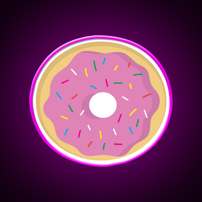 Donut Fast Food Led Neon Sign For Burger Place Rgb Color