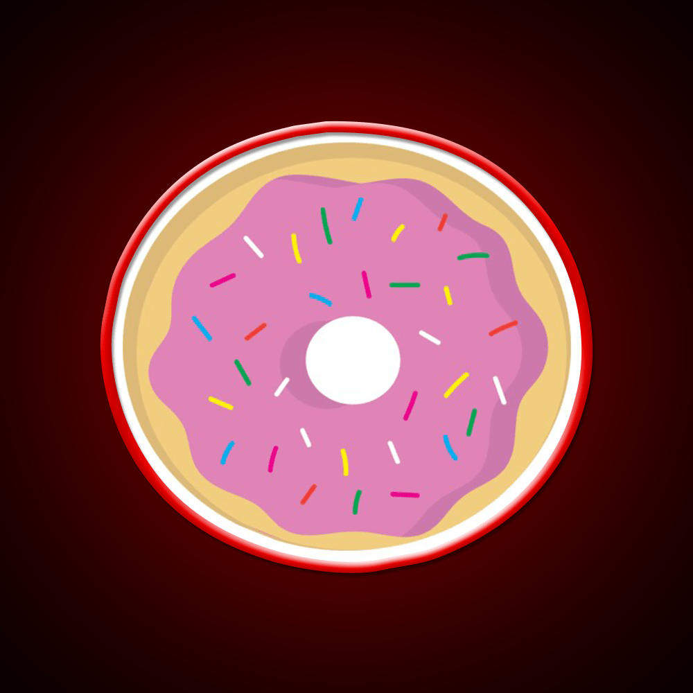Donut Fast Food Led Neon Sign For Burger Place Rgb Color - Shineneon