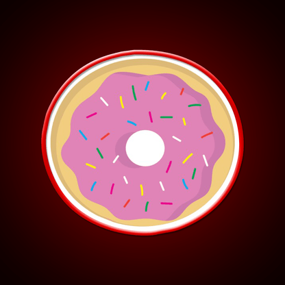 Donut Fast Food Led Neon Sign For Burger Place Rgb Color - Shineneon