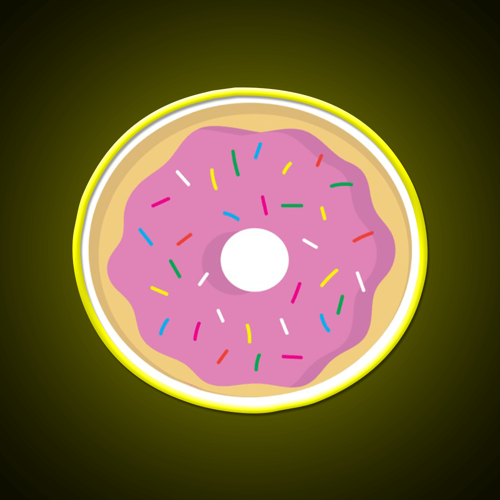 Donut Fast Food Led Neon Sign For Burger Place Rgb Color - Shineneon