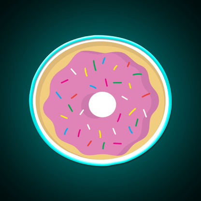 Donut Fast Food Led Neon Sign For Burger Place Rgb Color - Shineneon