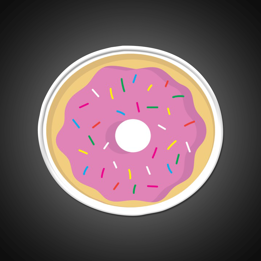 Donut Fast Food Led Neon Sign For Burger Place Rgb Color - Shineneon