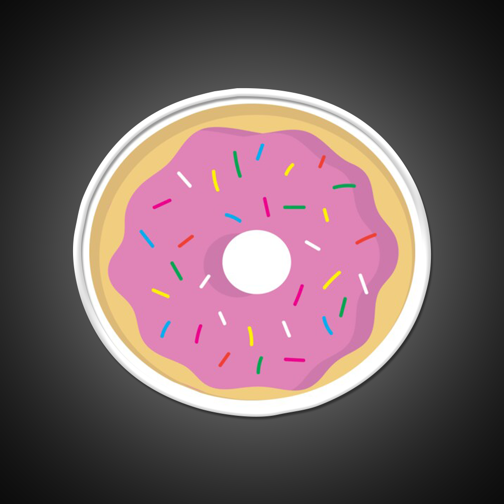 Donut Fast Food Led Neon Sign For Burger Place Rgb Color