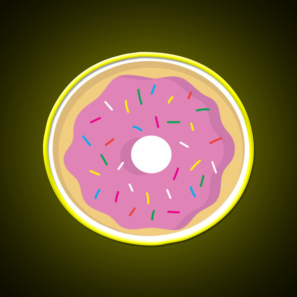 Donut Fast Food Led Neon Sign For Burger Place Rgb Color