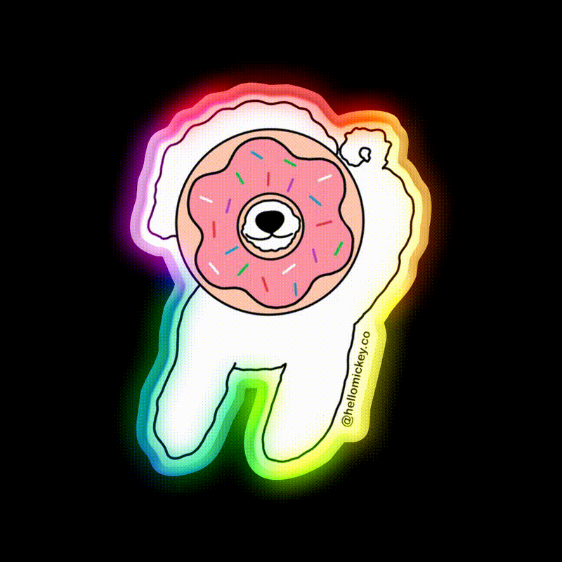 Donut Know What I D Do Without You Snack Food Led Neon Sign Rgb Color