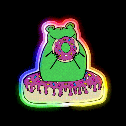 Donut Munch Snack Food Led Neon Sign Rgb Color