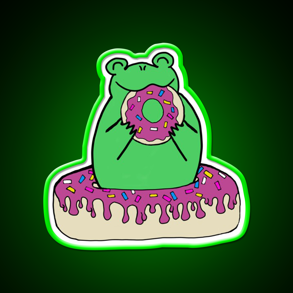 Donut Munch Snack Food Led Neon Sign Rgb Color