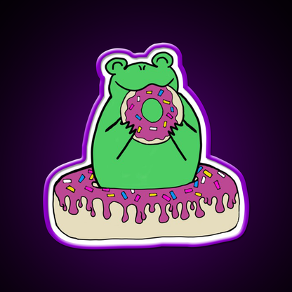 Donut Munch Snack Food Led Neon Sign Rgb Color