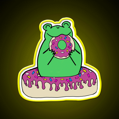 Donut Munch Snack Food Led Neon Sign Rgb Color