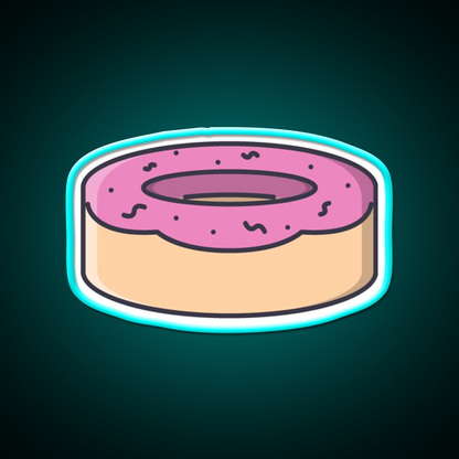 Donut Snack Food Led Neon Sign For Snack Room Rgb Color