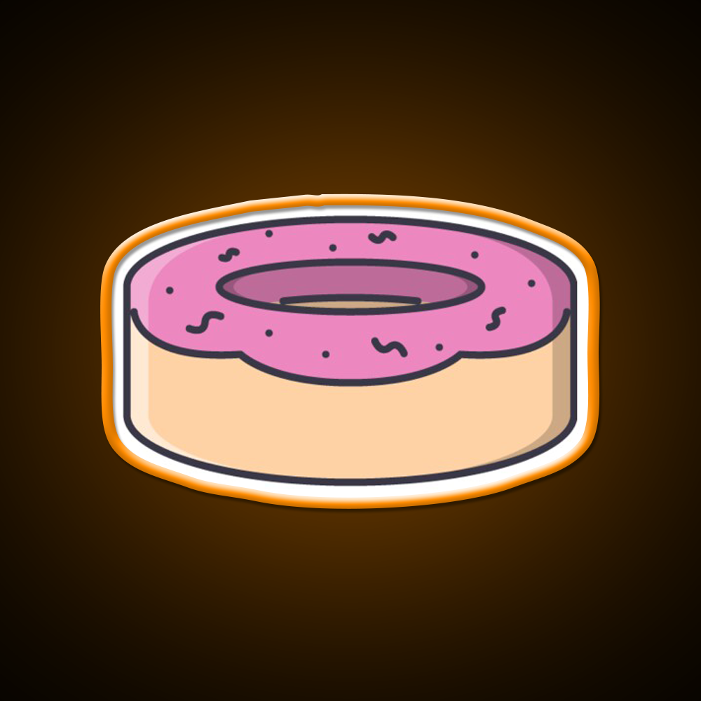 Donut Snack Food Led Neon Sign For Snack Room Rgb Color