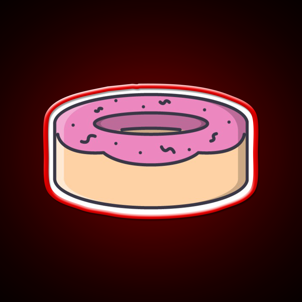 Donut Snack Food Led Neon Sign For Snack Room Rgb Color