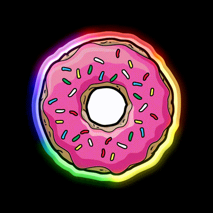 Donut Snack Food Led Neon Sign Rgb Color
